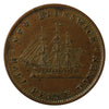 NB-1A1 1843 New Brunswick Victoria Dei Gratia Regina Half Penny Token Extra Fine (EF-40) $