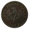 NS-2B1 1832 Nova Scotia George VI Penny Thistle Token Almost Uncirculated (AU-50) $