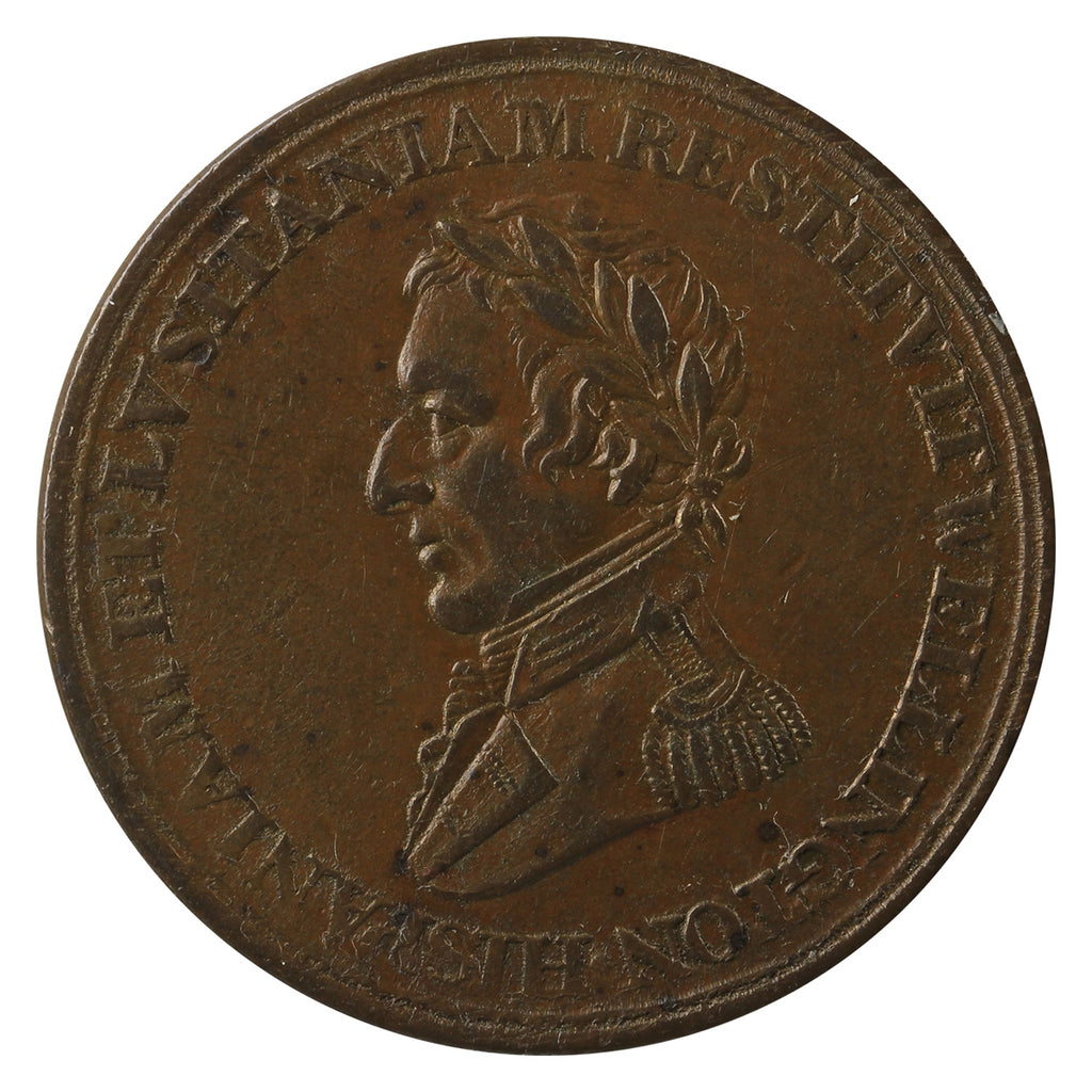 WE-11A6 Wellington Cuidad Rodrigo Badajoz Salamanca Half Penny Token Almost UNC (AU-50) $