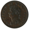 NS-1A3 1823 Nova Scotia George IV Thistle Half Penny Token EF-AU (EF-45) $