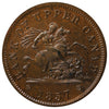 PC-6D 1857 PC, Bank of Upper Canada Half Penny Token, Choice BU (MS-64) Lustrous Brown $