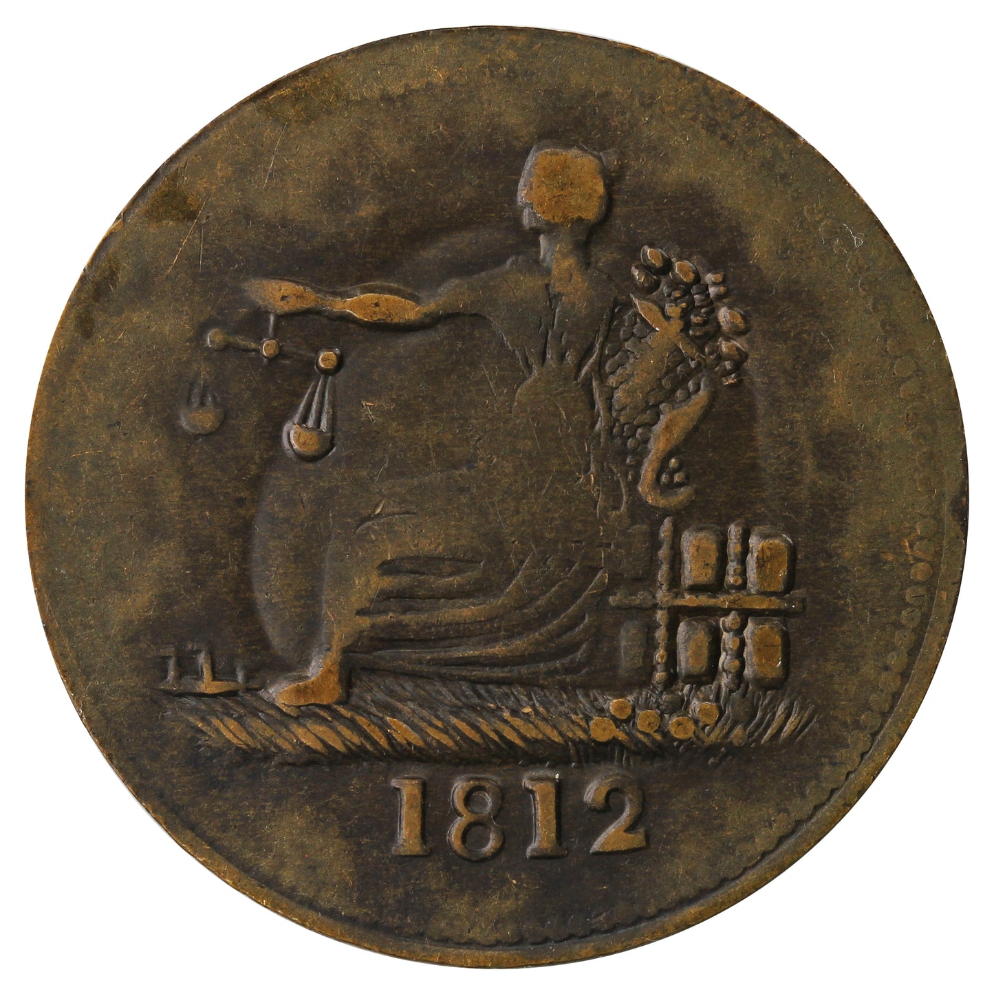 LC-48-1 1812 Lower Canada Tiffin Token AU-UNC (AU-55) $