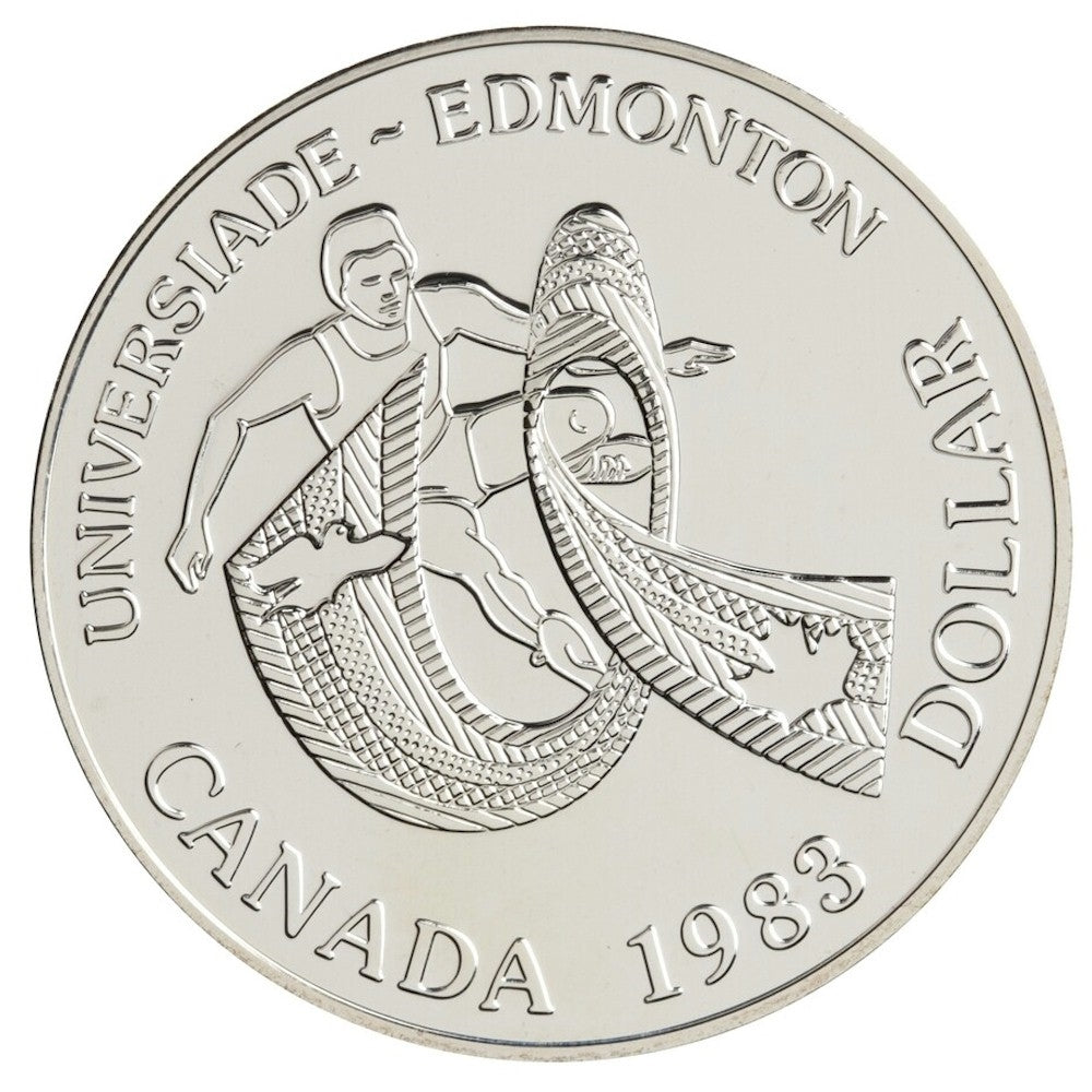 1983 Canada World University Games Brilliant Uncirculated Dollar (lightly toned)