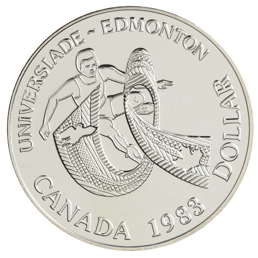 1983 Canada World University Games Brilliant Uncirculated Dollar (lightly toned)