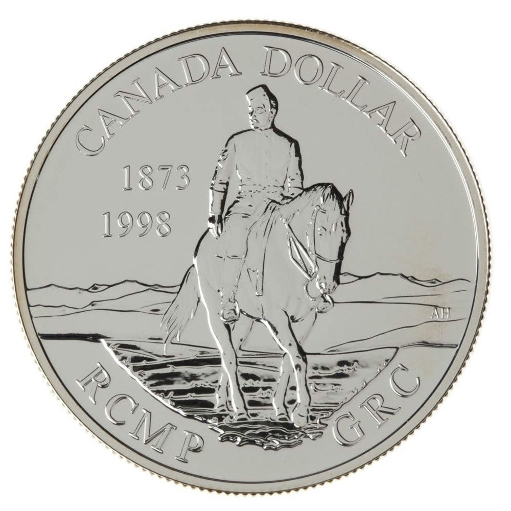 1998 Canada 125th Ann. of the RCMP Brilliant Uncirculated Sterling Silver Dollar