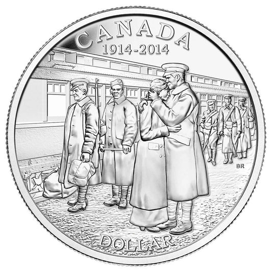 2014 Canada $1 100th Anniversary of the Declaration of WWI BU (No Tax)