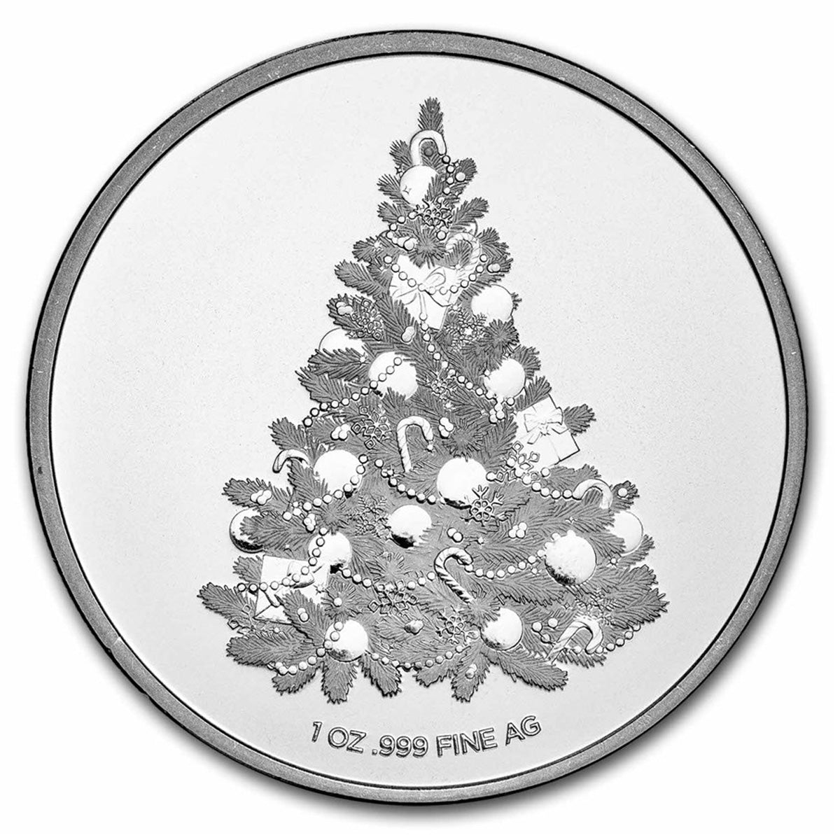 SALE! Season's Greetings Wreath 1oz. .999 Silver Round (No Tax)