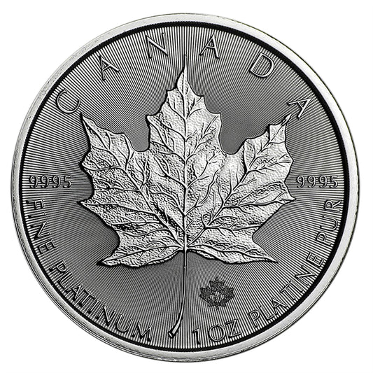 Random Date $50 1oz. .9995 Pure Platinum Maple Leaf (TAX Exempt) NO CREDIT CARDS or PAYPAL