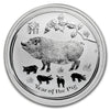 2019 Australia $1 Year of the Pig 1oz. .999 Silver (No Tax) Capsule Lightly Scratched