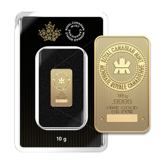 Royal Canadian Mint 10g .9999 Gold Bar in Original Package (No Tax)