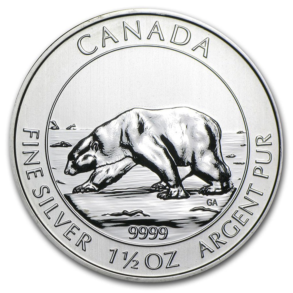 SALE! 2013 Canada $8 Polar Bear 1.5oz Fine Silver (No Tax) May be Lightly Scratched