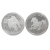 2x 2014 & 2015 Canada $100 for $100 Silver, 2Pcs (No Tax) Capsules only; caps scuffed