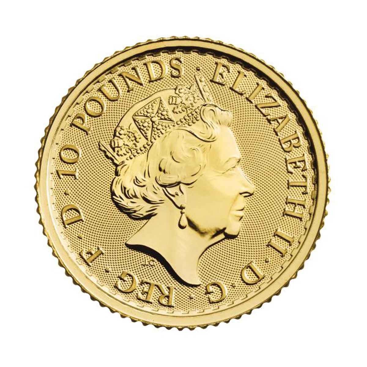 2022 Great Britain 10 Pounds Britannia 1/10oz .9999 Gold (No Tax)