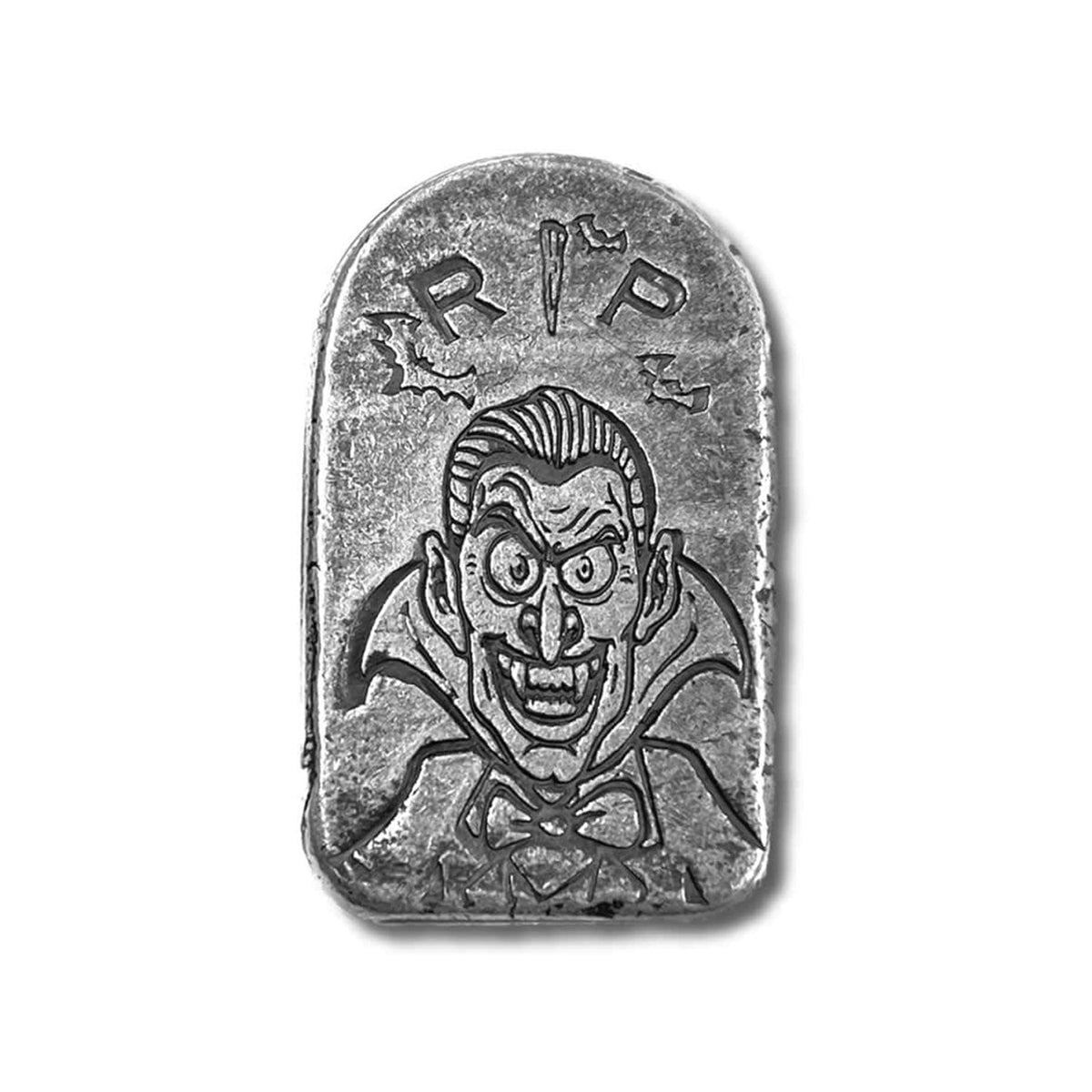 Monarch Vampire Tombstone 2oz .999 Silver (No Tax) Limited Mintage - May be lightly toned