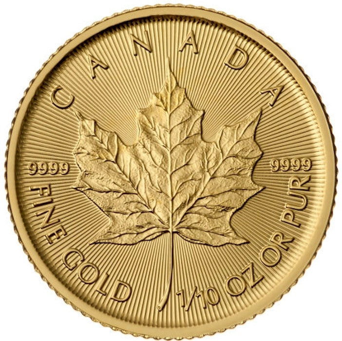 Random Date 1/10oz $5 Gold Maple Leaf (TAX Exempt)