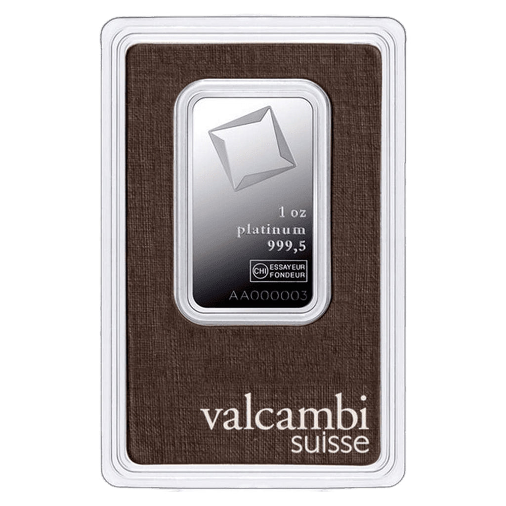 Valcambi Suisse 1oz Platinum Bar Sealed (TAX Exempt) Holder Scratched - NO CREDIT CARDS or PAYPAL