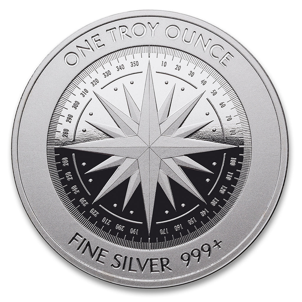 Compass Rose 1oz. .999 Silver Round (No Tax)