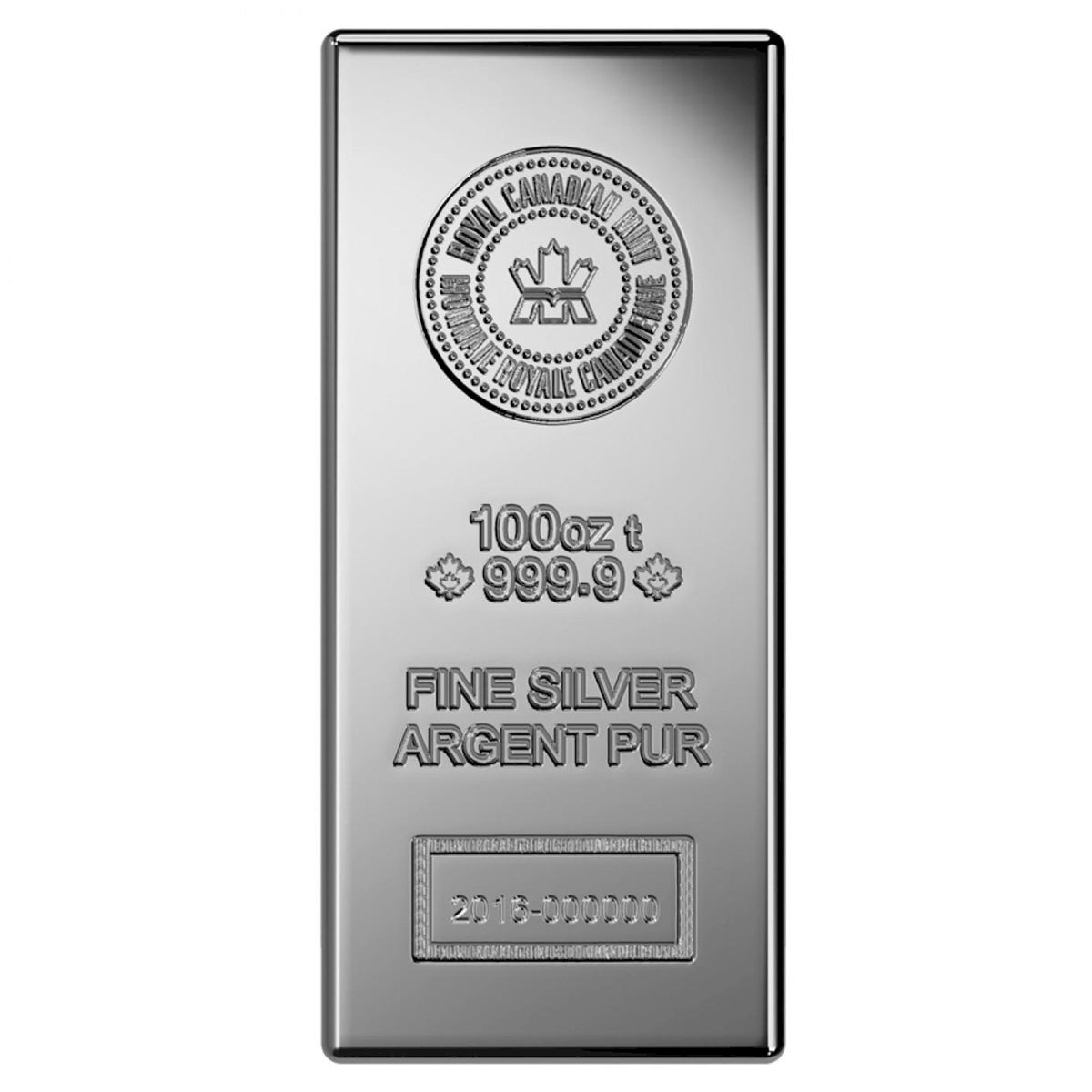 100oz. RCM .999 Silver Bar (TAX Exempt) *No Credit Cards or Paypal