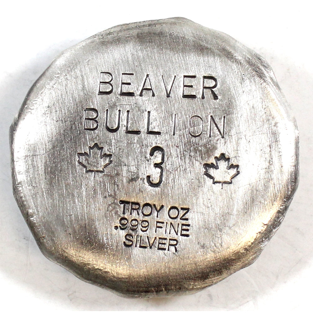 SALE! Beaver Bullion Day of the Dead 3oz. .999 Fine Silver Round (No Tax)