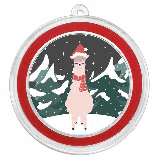 2023 APMEX Colourized Christmas Llama Ornament 1oz .999 Silver Round (No Tax)