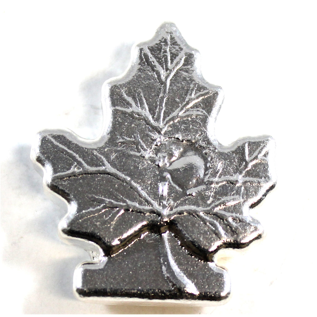 Beaver Bullion Hand Poured Maple Leaf 2oz .999 Fine Silver (No Tax)