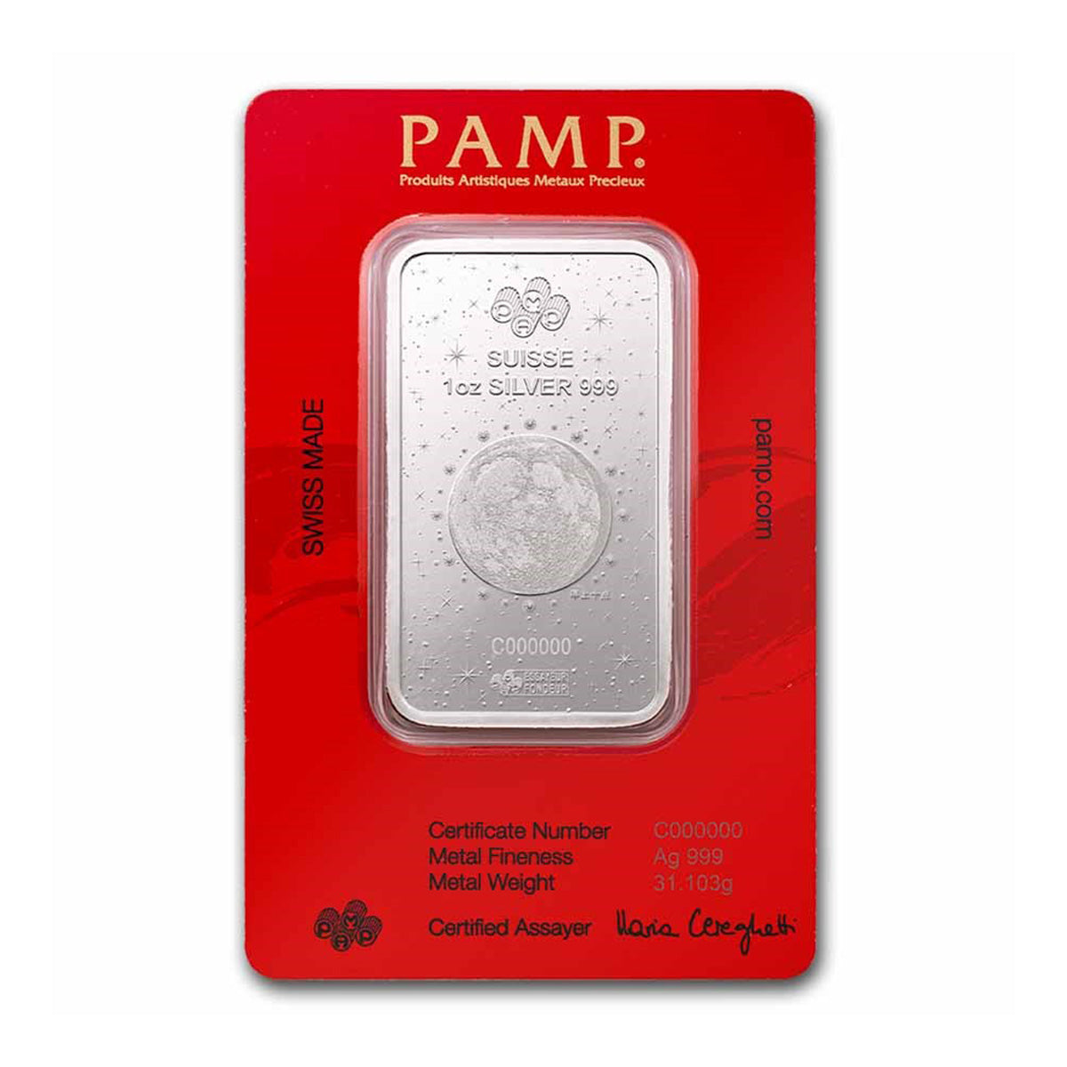 PAMP (2025) Lunar Legend Series: White Snake 1oz .999 Silver Bar (No Tax)