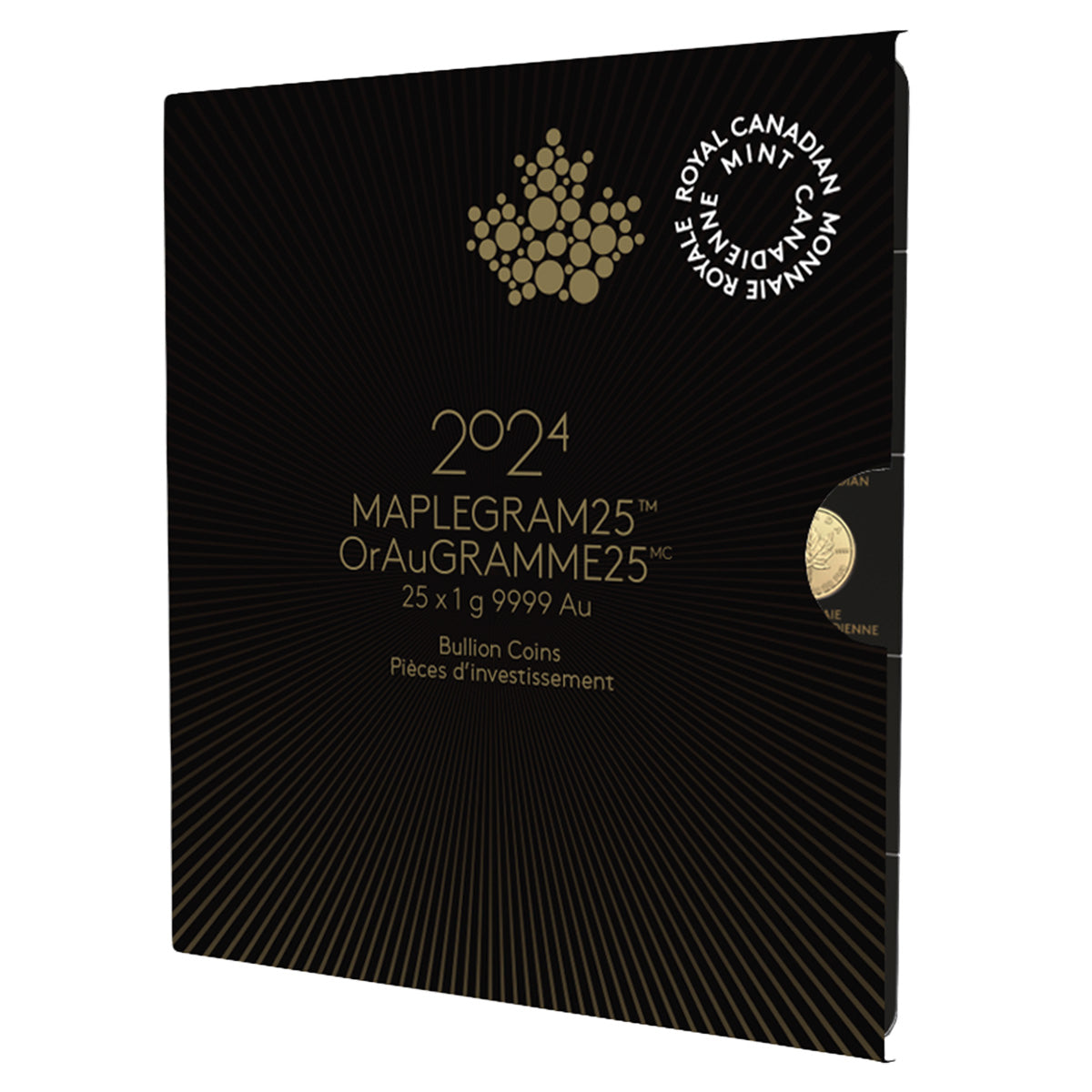 2024 Canada 25 x 1g Gold Maple Leaf Maplegram Sheet - No Credit Cards or PayPal (No Tax)