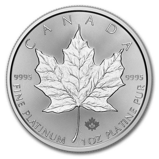 2025 Canada $50 1oz. .9995 Pure Platinum Maple Leaf (TAX Exempt) NO CREDIT CARDS or PAYPAL