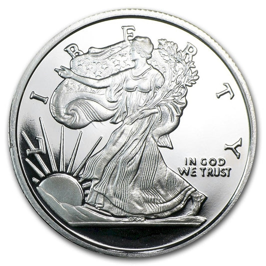 Walking Liberty 1/4oz. .999 Fine Silver Fractional Round (No Tax)