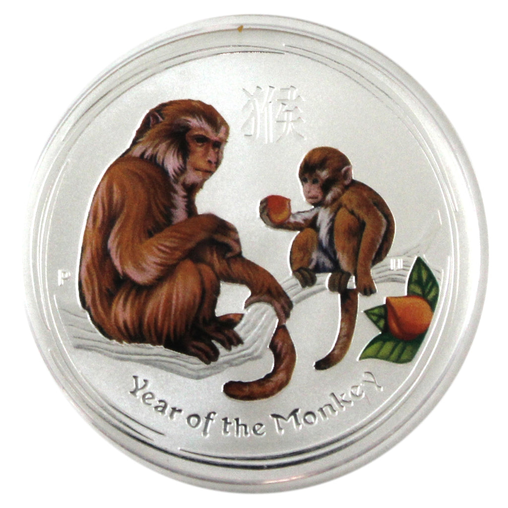 2016 Australia 50 Cents Year of the Monkey 1/2oz. Fine Silver (No Tax) Capsule scuffed