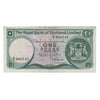 Scotland 1972 Royal Bank of Scotland 1 Pound Note, SC815, EF (Tears)