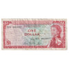 East Caribbean States 1965 1 Dollar Note, Sign 5, Pick #13d VF