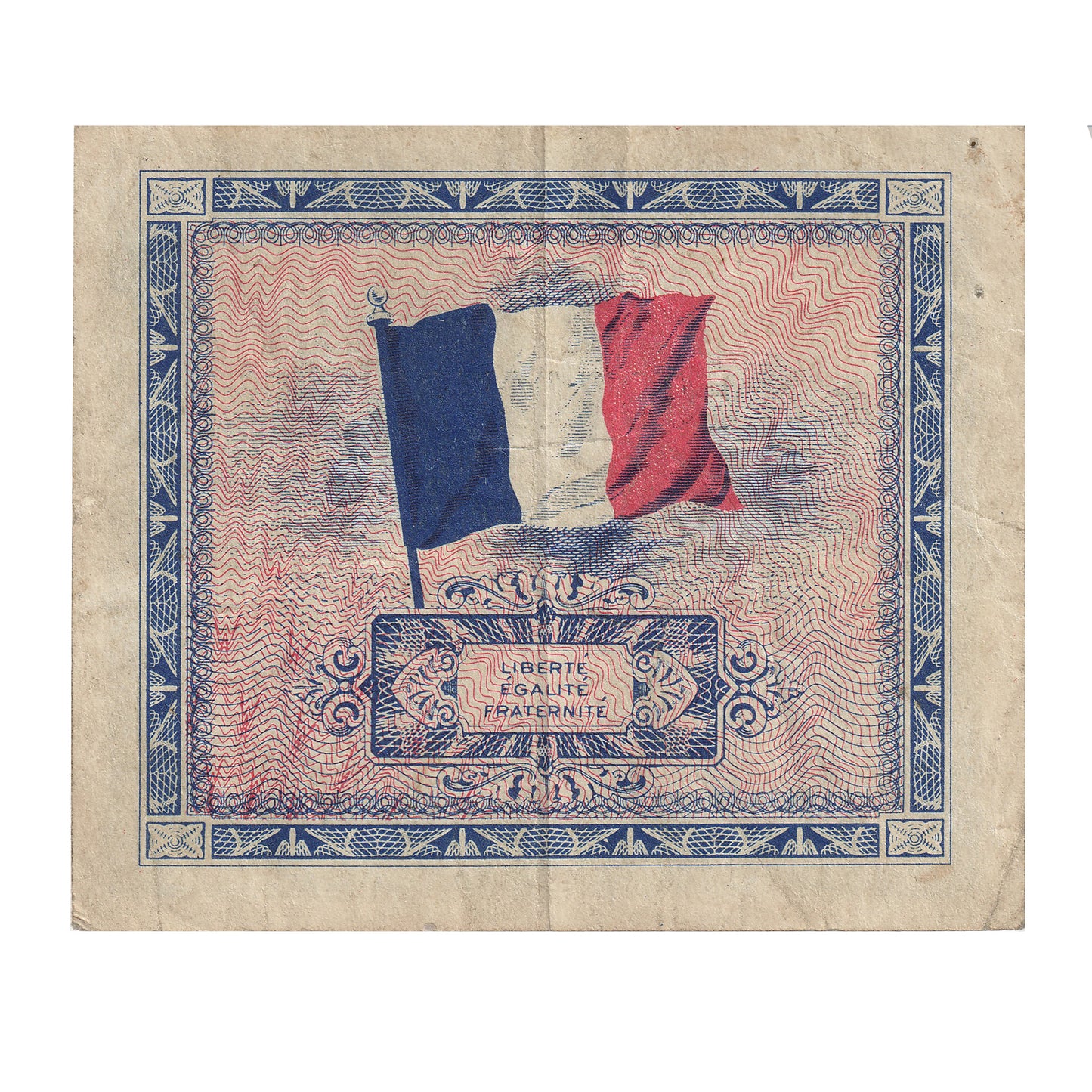 France 1944 5 Franc Note, Pick #115a EF (Holes)