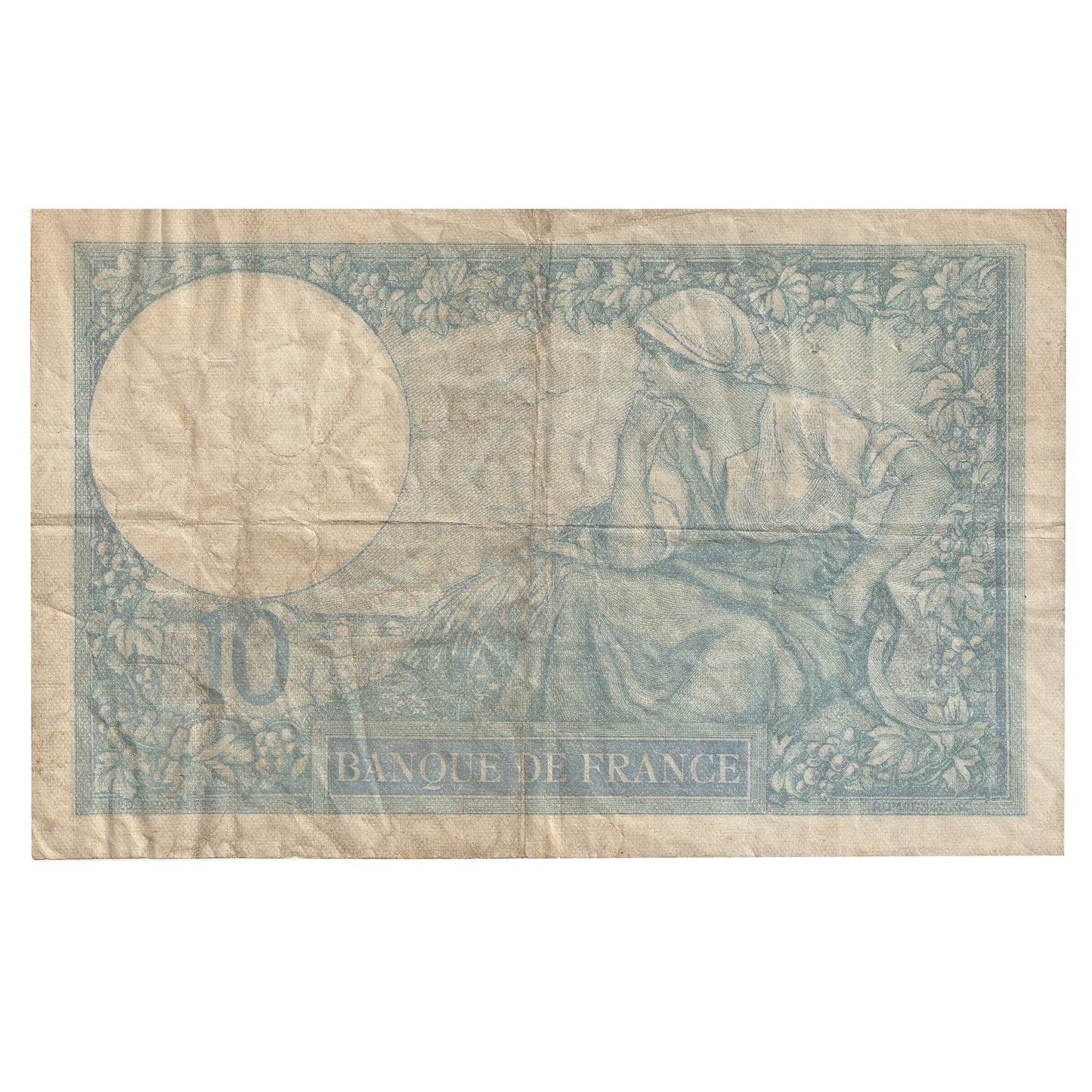 France 1932 10 Franc Note, Pick #73d, VF (Holes)