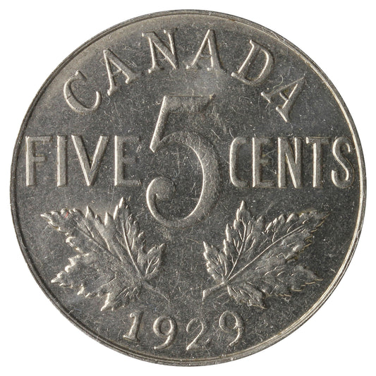 1929 Canada 5-cents AU-UNC (AU-55)