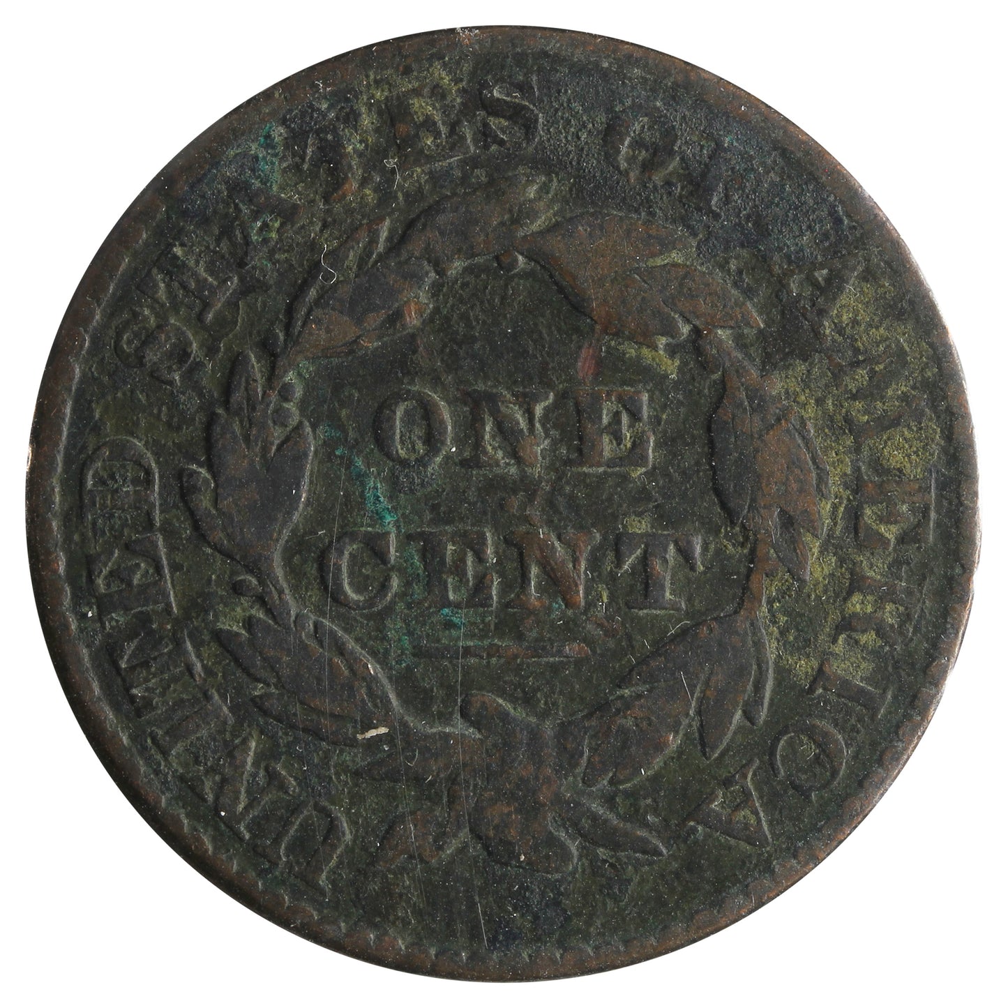 1828 Large Narrow Date USA Cent VG-F (VG-10) Impaired