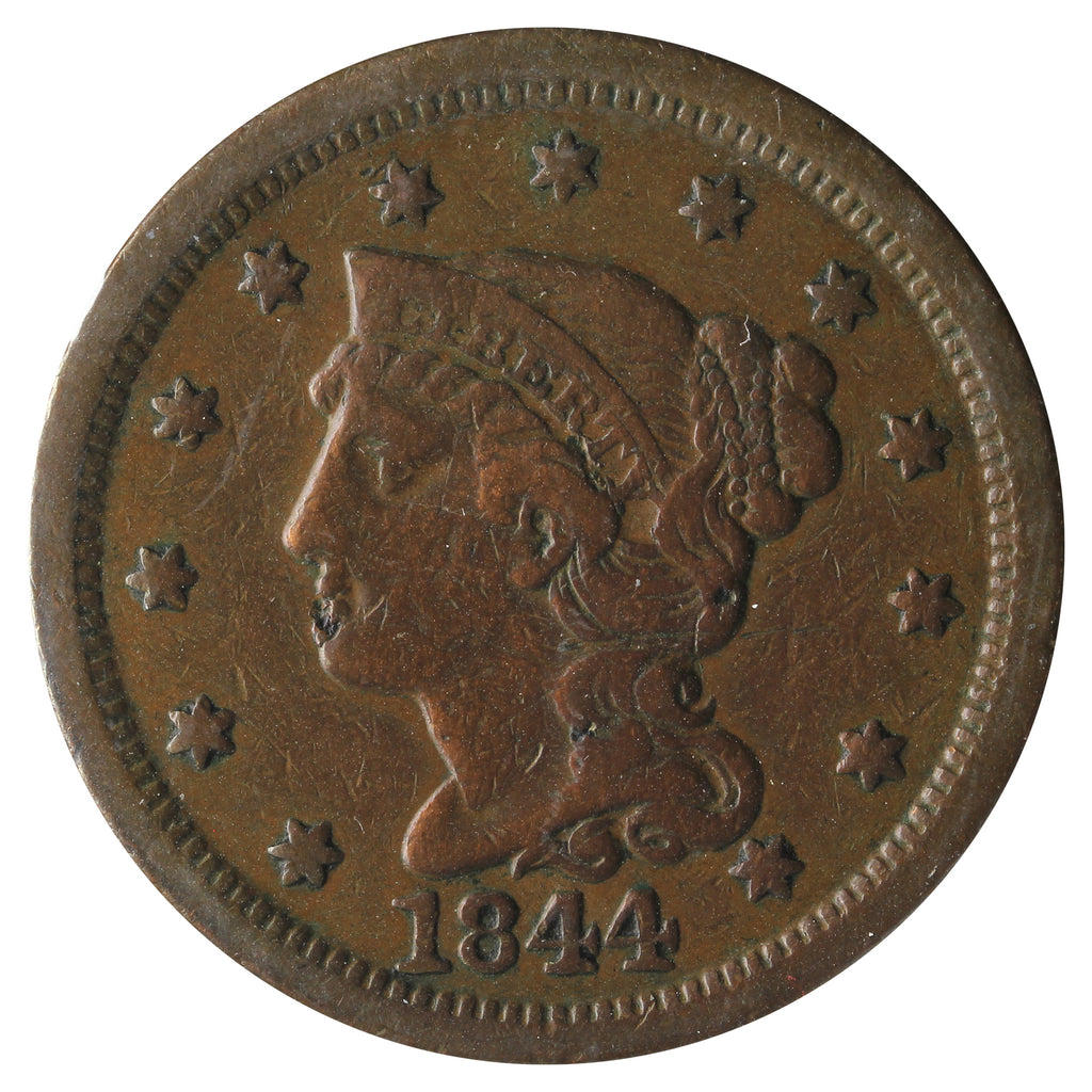 1844 USA Cent Very Fine (VF-20) Impaired