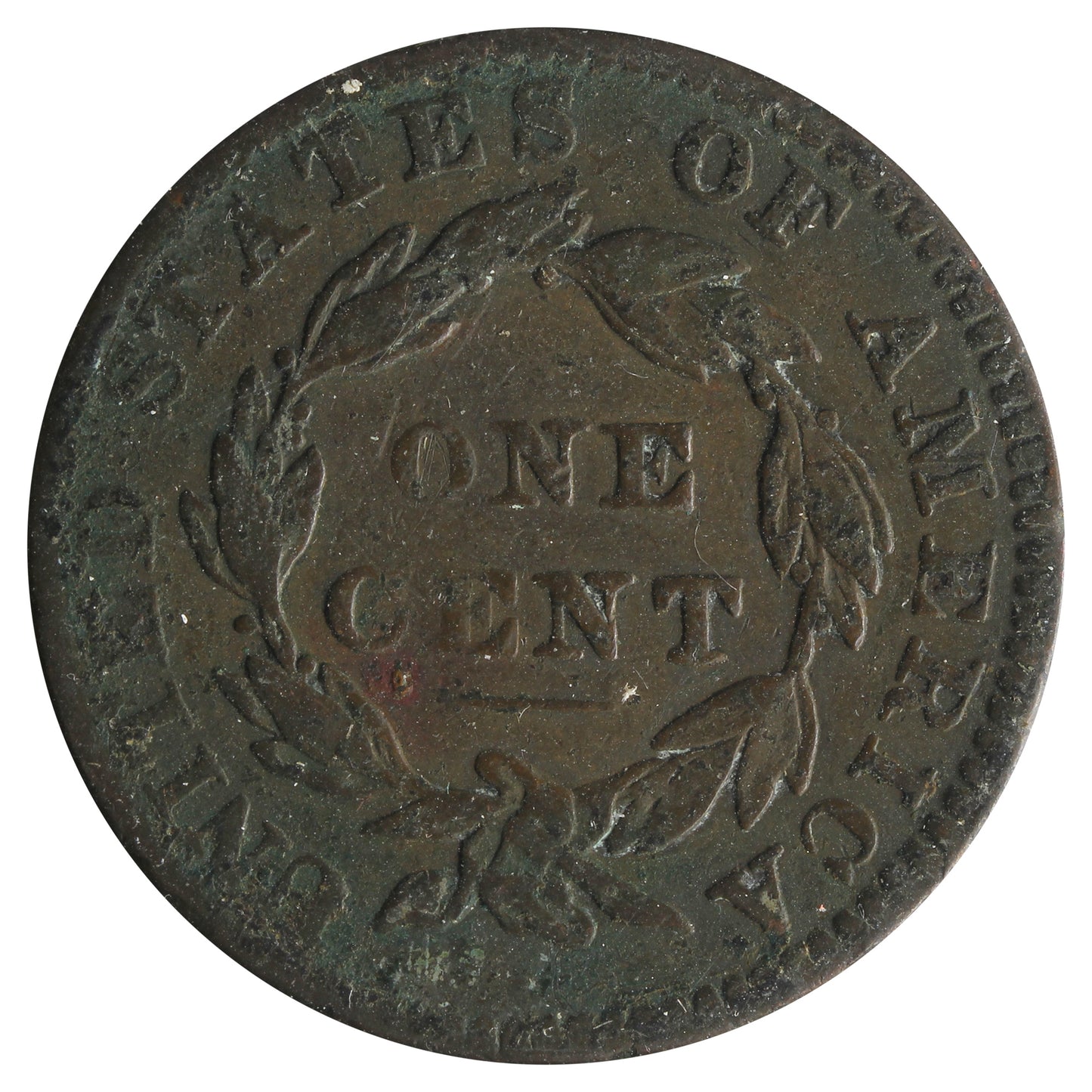 1831 Large Letters USA Cent Fine (F-12) Impaired