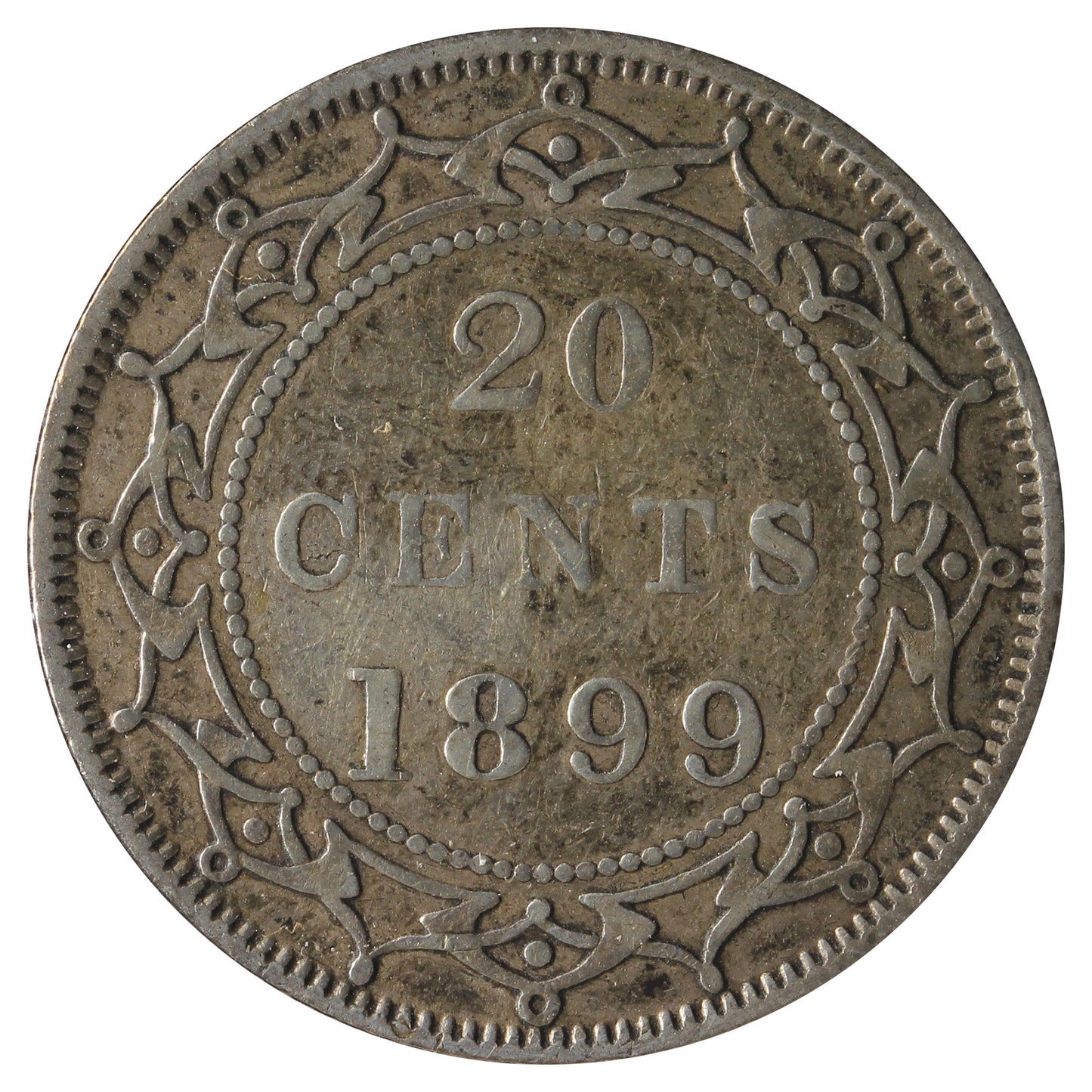 1899 Large 99 Newfoundland 20-cents VF-EF (VF-30)