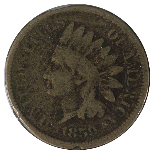 1859 USA Cent G-VG (G-6) Scratched, Cleaned, or Impaired