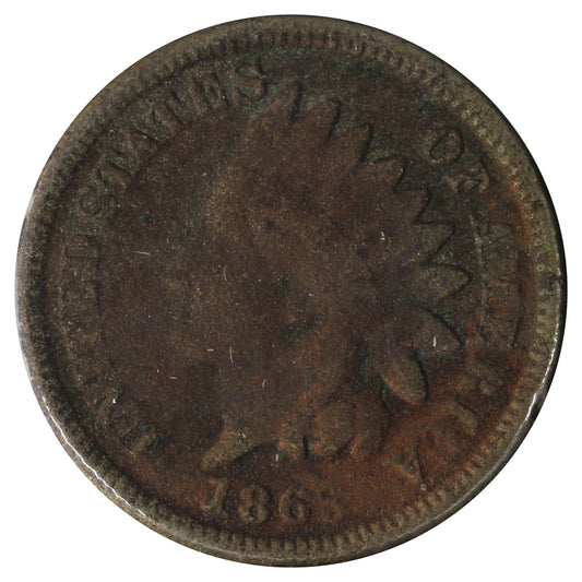 1863 USA Cent G-VG (G-6) Scratched, Cleaned, or Impaired