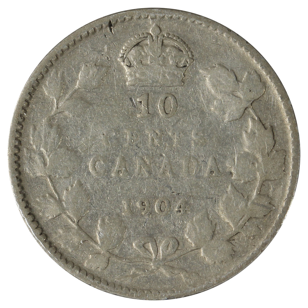 1904 Canada 10-cents G-VG (G-6) Scratched, Cleaned, or Impaired