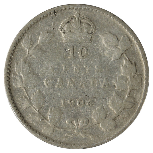 1904 Canada 10-cents G-VG (G-6) Scratched, Cleaned, or Impaired