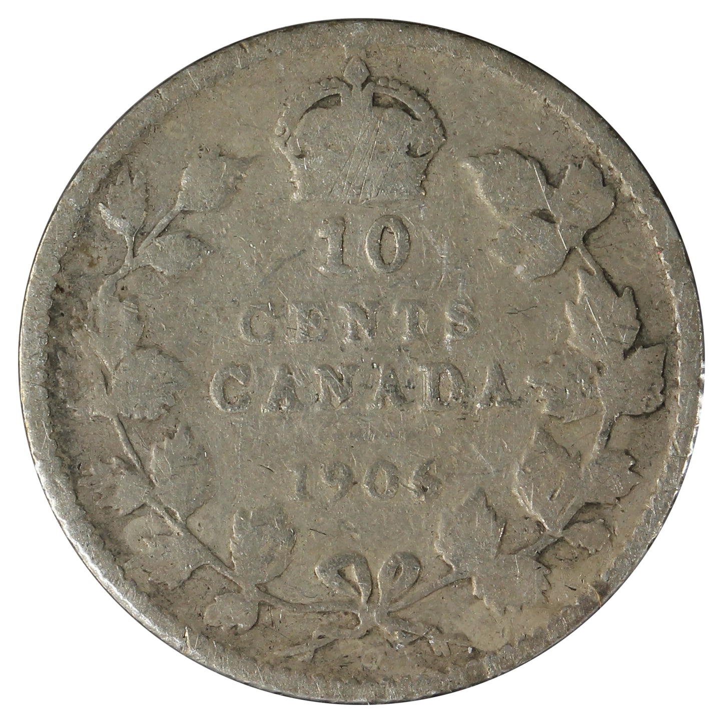 1906 Canada 10-cents Good (G-4) Scratched, Cleaned, or Impaired