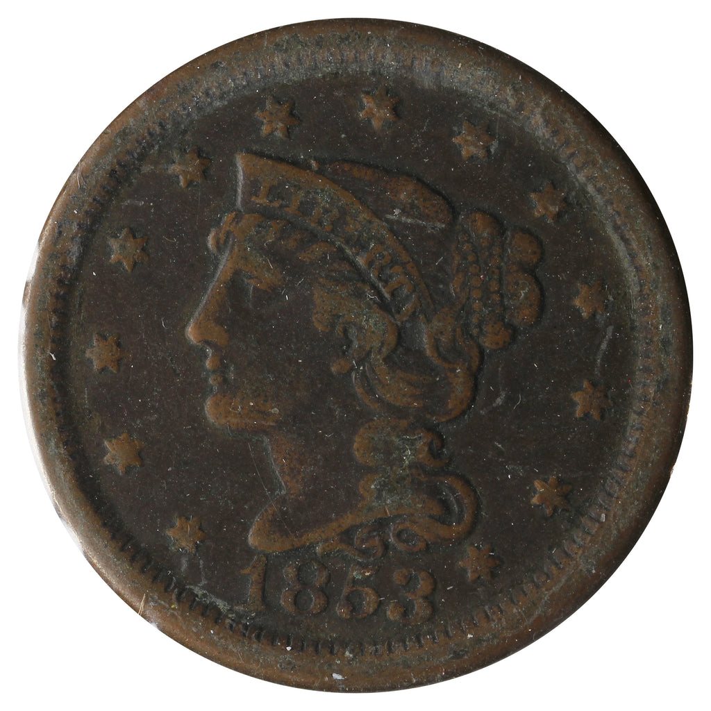 1853 USA Cent Very Fine (VF-20) Impaired