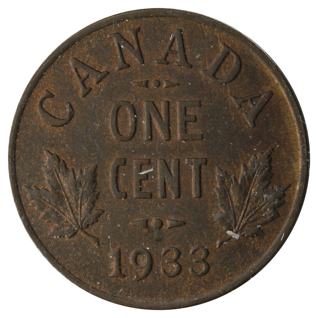 1933 Canada 1-Cent UNC+ (MS-62) Traces of Lustre