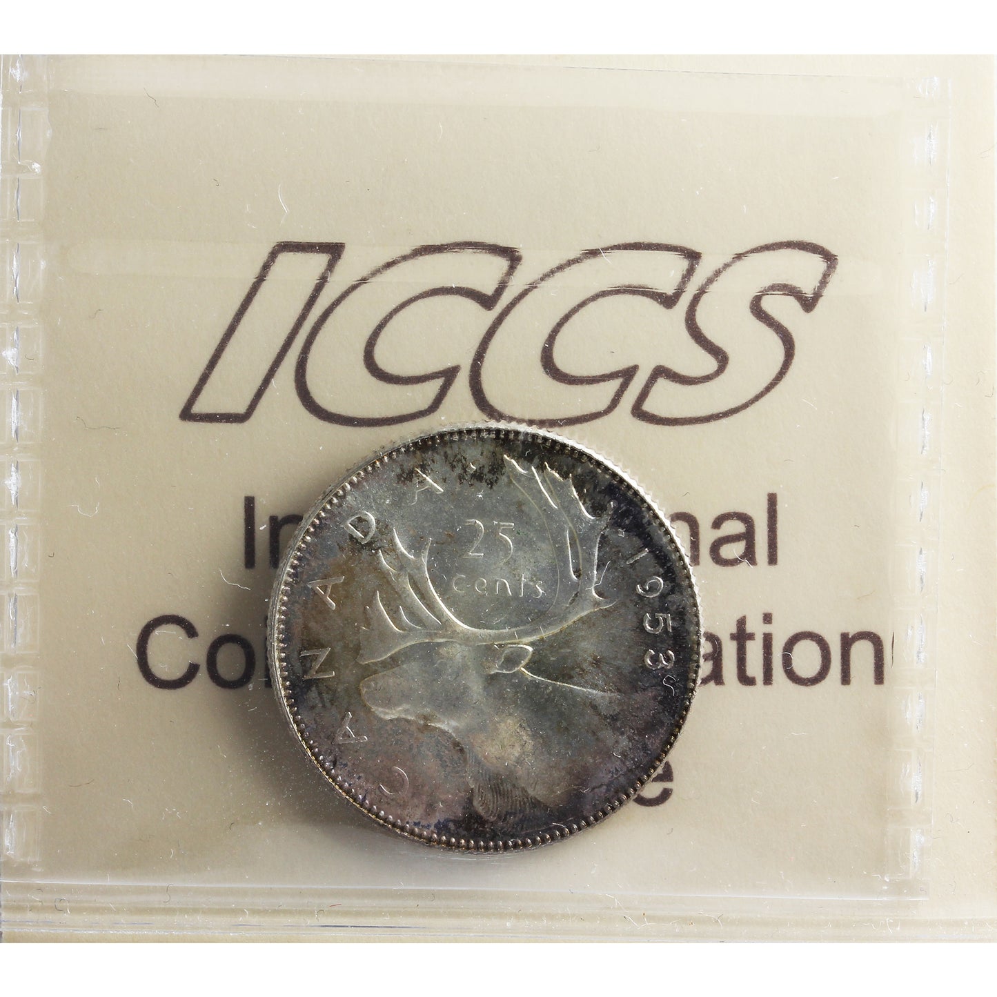 1953 Large Date Canada 25-Cents ICCS Certified MS-65