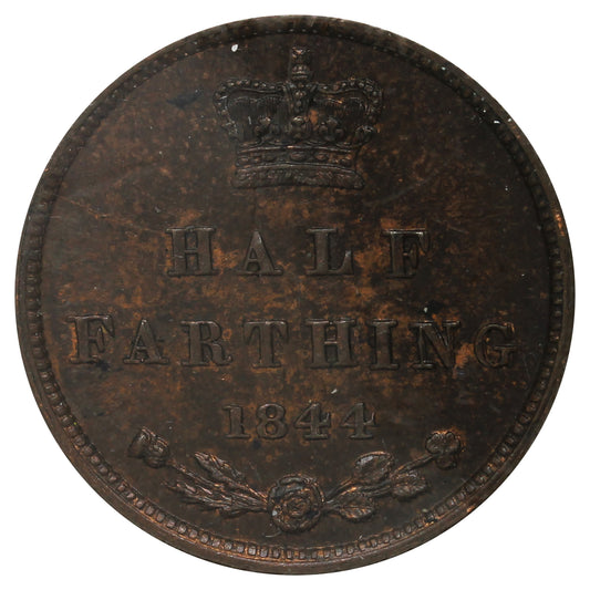 Great Britain 1844 1/2 Farthing (Used In Ceylon)