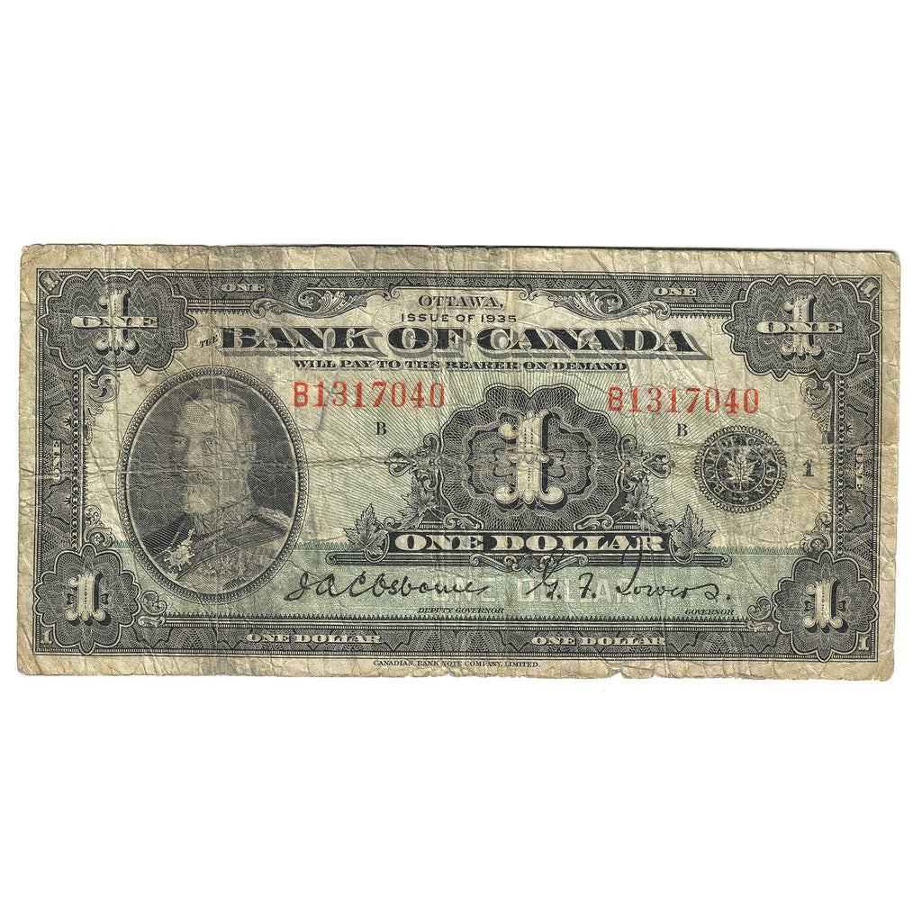 BC-1 1935 Canada $1 Osborne-Towers, English, Series A