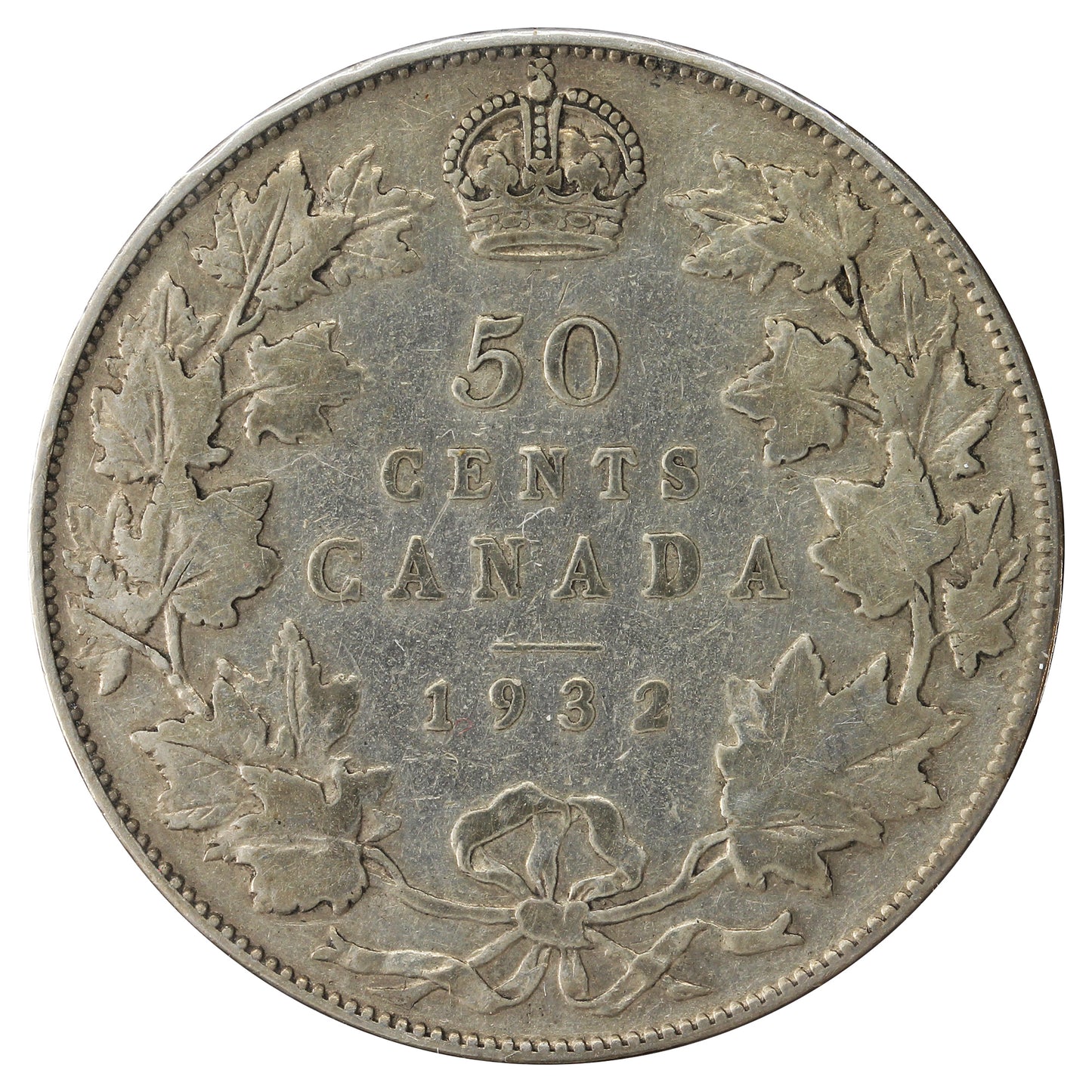 1932 Canada 50-cents Very Good (VG-8) Impaired